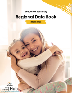 The cover of the Regional Data Book Executive Summary 2024 features a mother and child hugging and looking at the camera.